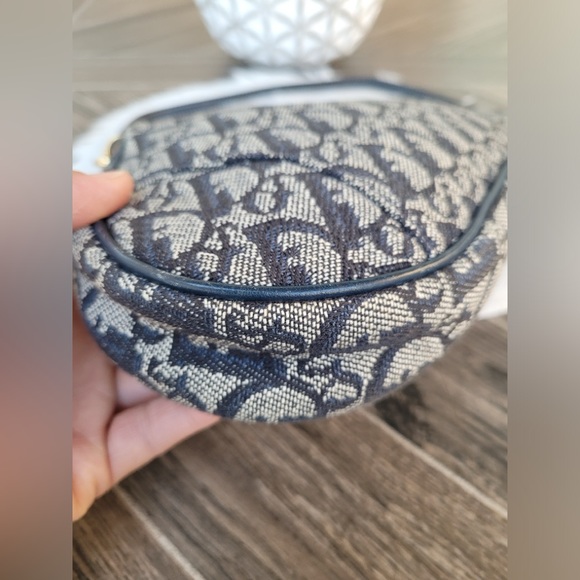 DIOR Monogram Mini Saddle Pochette Navy - Picture 4 of 16